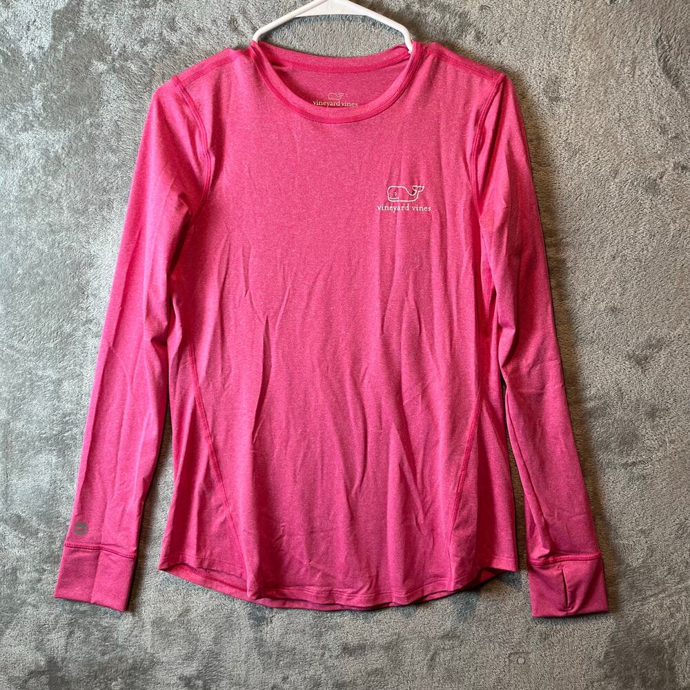 Vineyard Vines Performance Pink Activewear Long Sleeve Top For Women Size XS New